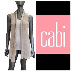 60. CAbi Women's Cream Sweater Vest Style #717 - Size Medium